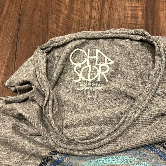 Chaser “Good Vibes” Gray Tank Top, Size Large - Picture 9 of 9